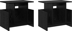 vidaXL Βάση TV 2 pcs Μαύρη Οξυά 50 x 35 x 45 cm Επεξεργασμένο ξύλο