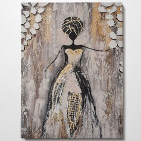 Πίνακας Καμβάς 405HND1222 50x70cm Multi Wallity Vertical Wood, Canvas
