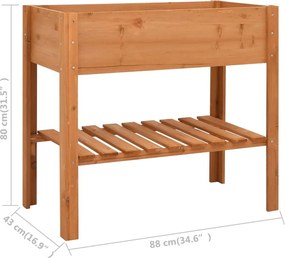 vidaXL Γλάστρα 88 x 43 x 80 εκ. από Ξύλο Ελάτης