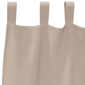 vidaXL Κουρτίνες με κουρτίνες 2 pcs Taupe Πολυεστέρας
