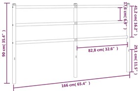 vidaXL Κεφαλάρι Μαύρο 160 εκ. Μεταλλικό