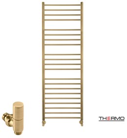 Thermo BELLAVIA Θερμαινόμενη πετσετοκρεμάστρα από ανοξείδωτο χάλυβα με υδραυλική λειτουργία 150x50cm Brushed Brass Gold PVD