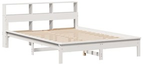 vidaXL Σκελετός Κρεβ. Χωρίς Στρώμα Λευκό 140x200 εκ Μασίφ Πεύκο
