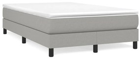 vidaXL Κρεβάτι Boxspring με Στρώμα Ανοιχτό Γκρι 120x190 εκ. Υφασμάτινο