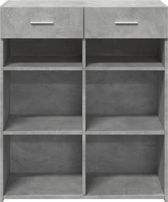 vidaXL Ντουλάπι Γκρι Σκυροδέματος 80x42,5x93 εκ. Επεξεργασμένο Ξύλο