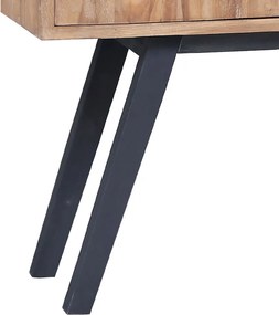 vidaXL Μπουφές 110x30x75 εκ. από Μασίφ Ξύλο Teak