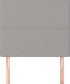 vidaXL Κεφαλάρι Ανοιχτό Γκρι 100x5x118/128 εκ. Ύφασμα