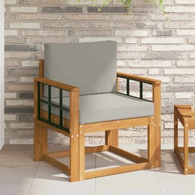 vidaXL Εξωτερικός καναπές Στερεό Ξύλο Ακακίας και Πολυεστέρ