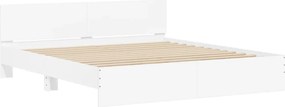 vidaXL Πλαίσιο Κρεβατιού με Κεφαλάρι Λευκό 180x200 εκ.