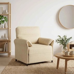 vidaXL Καναπές 1-θέσιος Κρεμ 88 x 83 x 95 εκ Ύφασμα