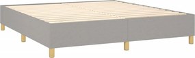 vidaXL Κρεβάτι Boxspring με Στρώμα Αν. Πράσινο 160x200εκ Υφασμάτινο