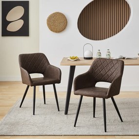 Καρέκλα Τραπεζαρίας (56x59.5x84) Spitishop Regal Brown