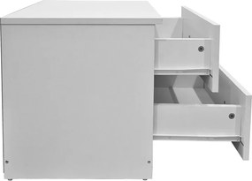 Κομοδίνο Athos pakoworld σε λευκή απόχρωση 48x40x41.5εκ