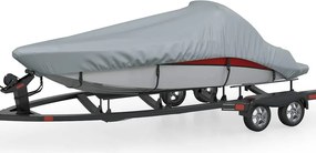 vidaXL Κουκούλα βάρκας Γκρι Μήκος 610-671 cm Πλάτος 254 cm