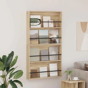 vidaXL Ράφι Περιοδικών με ράφι 2 pcs Δρύς Sonoma 80 x 12 x 70 εκ