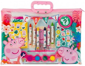 Σετ Ζωγραφικής Peppa Pig Με Διάφανη Τσάντα 1023-68002 Pink-Multi As Company