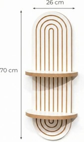 Ράφι Τοίχου Λευκό BOBRE 20x13x70