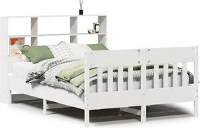 vidaXL Σκελετός Κρεβ. Χωρίς Στρώμα Λευκό 160x200 εκ Μασίφ Πεύκο