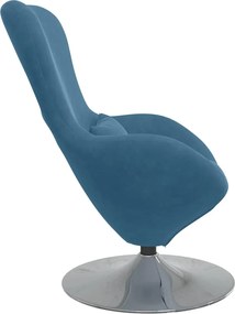 vidaXL Κάθισμα-αυγό Μπλε Βελούδο