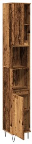 vidaXL Ντουλάπι μπάνιου Παλιό ξύλο 30x30x190 cm Κατασκευασμένο ξύλο