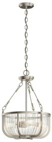 Κρεμαστό Φωτιστικό Οροφής 3xE27 Roux Quintiesse Elstead Lighting-QN-ROUX3-BN-Νίκελ Ματ QN-ROUX3-BN