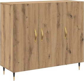 vidaXL Πλαϊνό γραφείο Artisan Oak 90 x 34 x 80 εκ. Επεξεργασμένο ξύλο