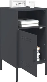 vidaXL Κομοδίνο Ανθρακί 36x39x68 εκ. από Χάλυβα