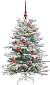 vidaXL Τεχνητό Χριστουγεννιάτικο Δέντρο με Άξονα Λευκό 120 cm