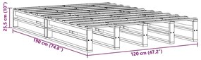 ΣΚΕΛΕΤΟΣ ΚΡΕΒ. ΧΩΡΙΣ ΣΤΡΩΜΑ ΚΑΦΕ ΚΕΡΙΟΥ 120X190 ΕΚ ΜΑΣΙΦ ΠΕΥΚΟ 850865