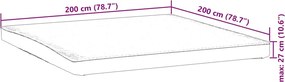 vidaXL Προστατευτικό στρώματος Λευκό 200x200 εκ. Αδιάβροχο