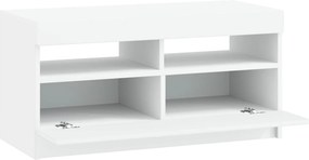vidaXL Ντουλάπα LED Τηλεόρασης Λευκό Επεξεργασμένο Ξύλο