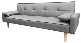 Καναπές - Κρεβάτι Darby 40.0098 Τριθέσιος 204X79X77 Grey Ύφασμα