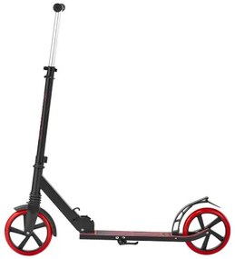 VEVOR Kick Scooter for Kids Ages 8+, Teens &amp; Adults, 2-Wheel Toddler Scooter with Adjustable Height Handlebar, Wide Anti-Slip Deck, Foldable Lightweight for Boys &amp; Girls up to 99.8 kg, Black + Red
