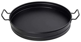 Δίσκος Στρογγυλός Με Λαβές TEM102 46x38x6,5cm Black Espiel Μέταλλο
