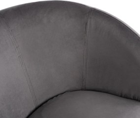 ΠΟΛΥΘΡΟΝΑ ARIEN ΓΚΡΙ ΒΕΛΟΥΔΟ ΜΕ ΑΣΗΜΙ ΒΑΣΗ HM8403.01 80x75x82Υ εκ.