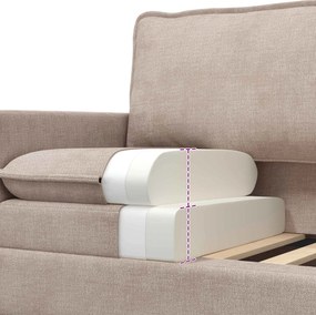 vidaXL Καναπές Μπεζ 76 x 81 x 87,5 εκ Πολυεστέρας