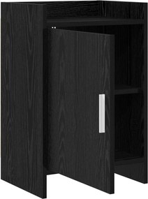 vidaXL Κομοδίνα Μαύρη Δρυς 40 x 30 x 60 cm Επεξεργασμένο Ξύλο