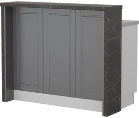 Πάγκος νησίδας Tahoma-Μήκος: 120 εκ.-Γραφίτης-Black Stone