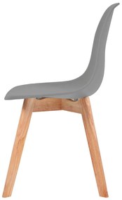 vidaXL Καρέκλες Τραπεζαρίας 2 τεμ. Γκρι Πλαστικές