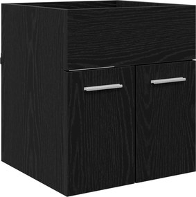 vidaXL Ντουλάπι νιπτήρα Μαύρη Οξυά 41 x 38,5 x 46 cm