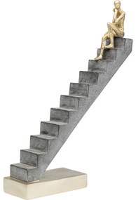 Διακοσμητικό Επιτραπέζιο Stairway Γκρι-Χρυσό 28x7x37 εκ. (PL) 28x44658x37εκ - Γκρι