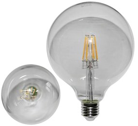 Adeleq Led Λάμπα Cog Globe Φ125 Διάφανο Ε27 10W 230V Θερμό 13-2711251000