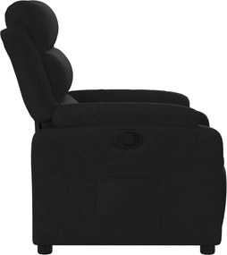 vidaXL Πολυθρόνα με Ανακλινόμενη Πόρτα Μαύρη Υφασμάτινη