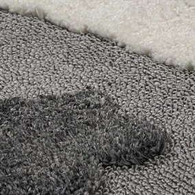 Beauty Home Χαλί Loop Art 9557 160x230 Grey White Γκρι Λευκό