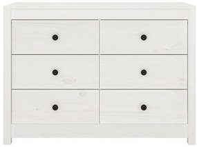 vidaXL Βοηθητικό Ντουλάπι Λευκό 100x40x72 εκ. από Μασίφ Ξύλο Πεύκου