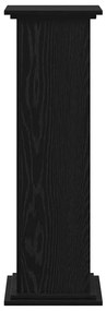 vidaXL Βάση φυτών Μαύρη δρυς 33 x 33 x 100 cm Επεξεργασμένο ξύλο