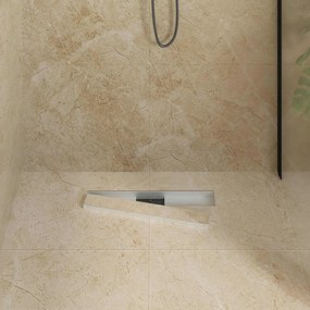 vidaXL 2 σε 1 εκροή ντους Ασημί 50 cm Ανοξείδωτο Ατσάλι 304