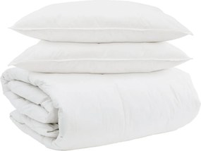 vidaXL Σετ Παπλωμάτων με μαξιλάρι 3 pcs Λευκό Φτέρος