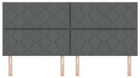 vidaXL Υφασμάτινο Κεφαλάρι Geometric Σκούρο γκρι 200 cm ύφασμα