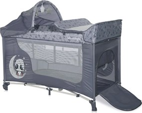 BABY COT MOONLIGHT 2 LAYERS PLUS COOL GREY PANDAS